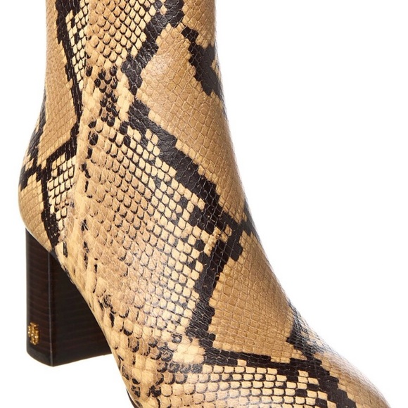 New size 11 tory Burch Snake-Embossed Leather Bootie - Picture 3 of 3